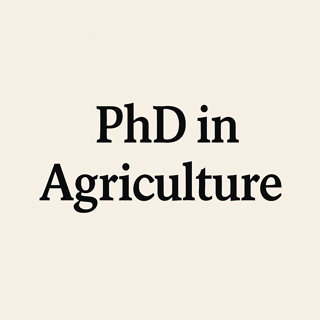 PhD in Agriculture thumbnail