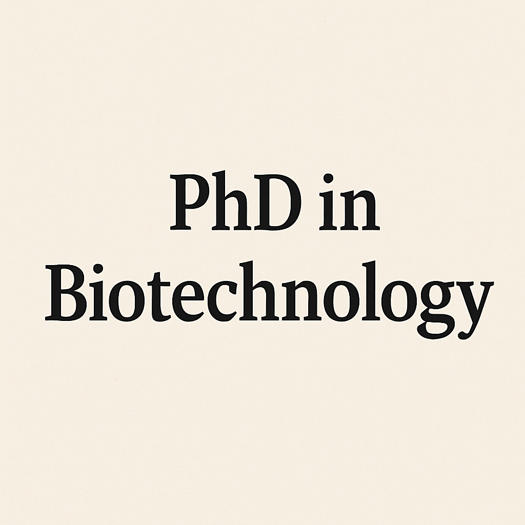 PhD in Biotechnology thumbnail